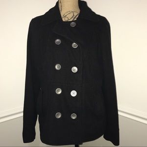 Black pea coat